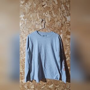 Carhartt Light Gray Long-Sleeve Crewneck Tee